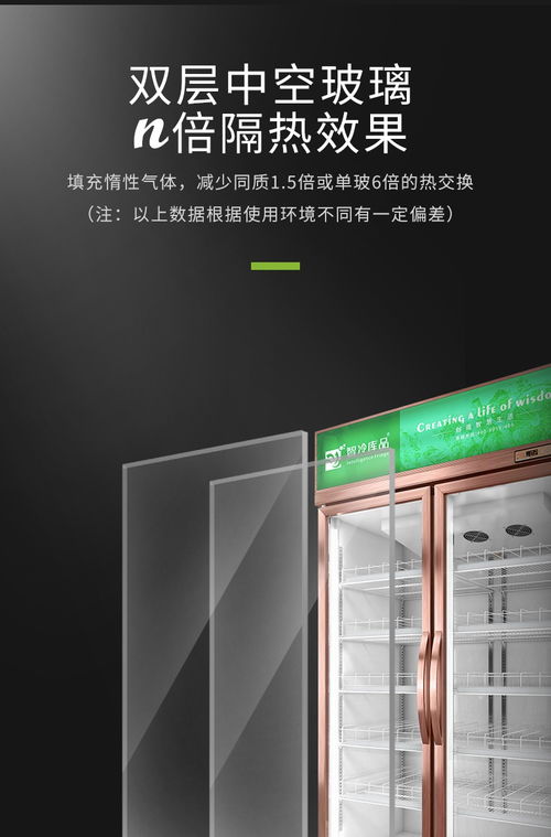 智冷庫品商超高端冷藏展示柜 香檳金雙開門，工廠直銷新體驗